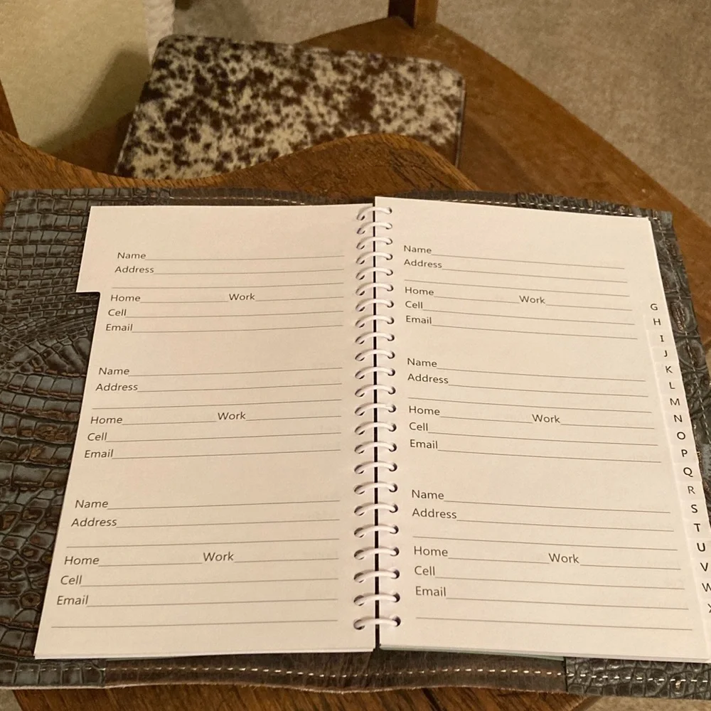 Hair on Hide (HOH)/Leather Binder & Merrick's HOH/Leather Address Book Bundle